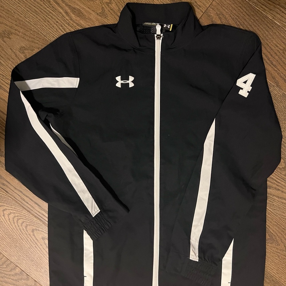 Under Armour Black Jacket track/warm up jacket - youth medium